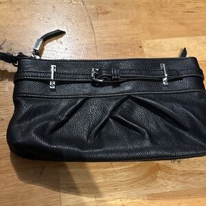 Simply Vera Black Leather Clutch